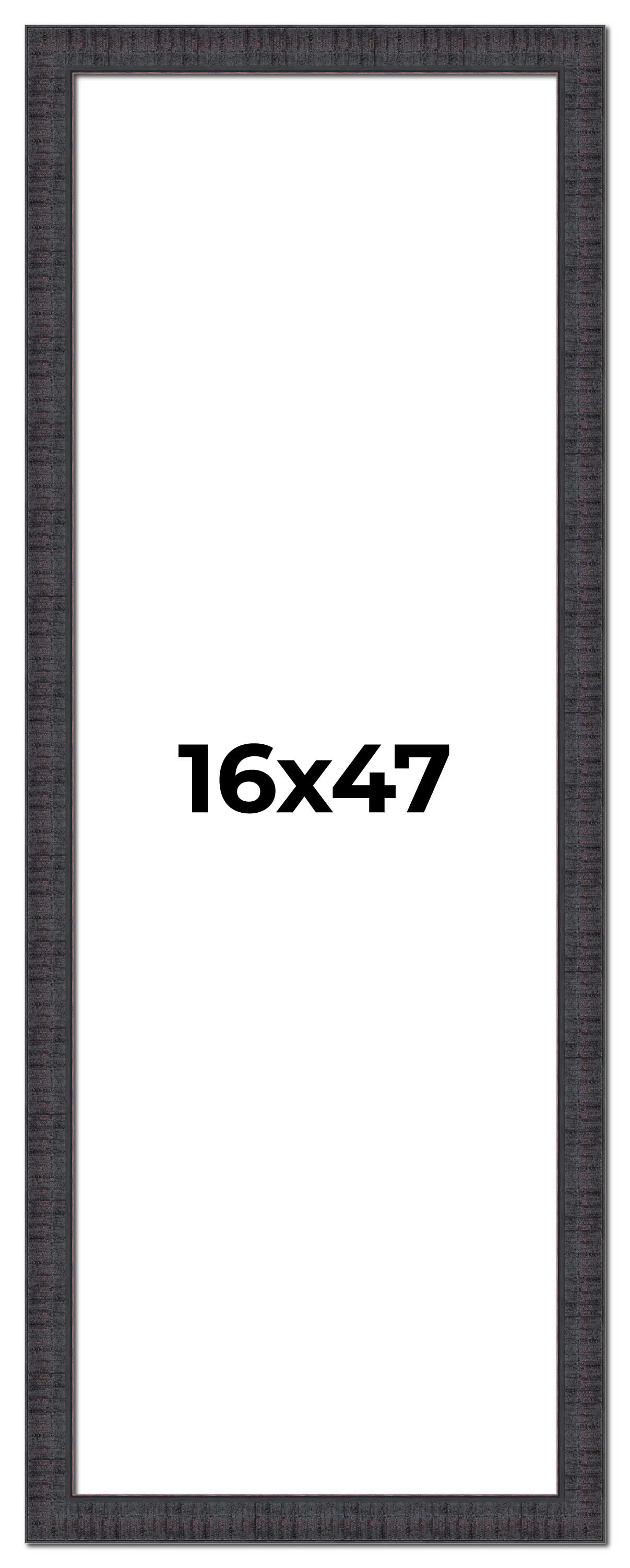 16x47 Frame Brown Rustic Solid Wood Picture Frame 1.5 Inches Wide ...