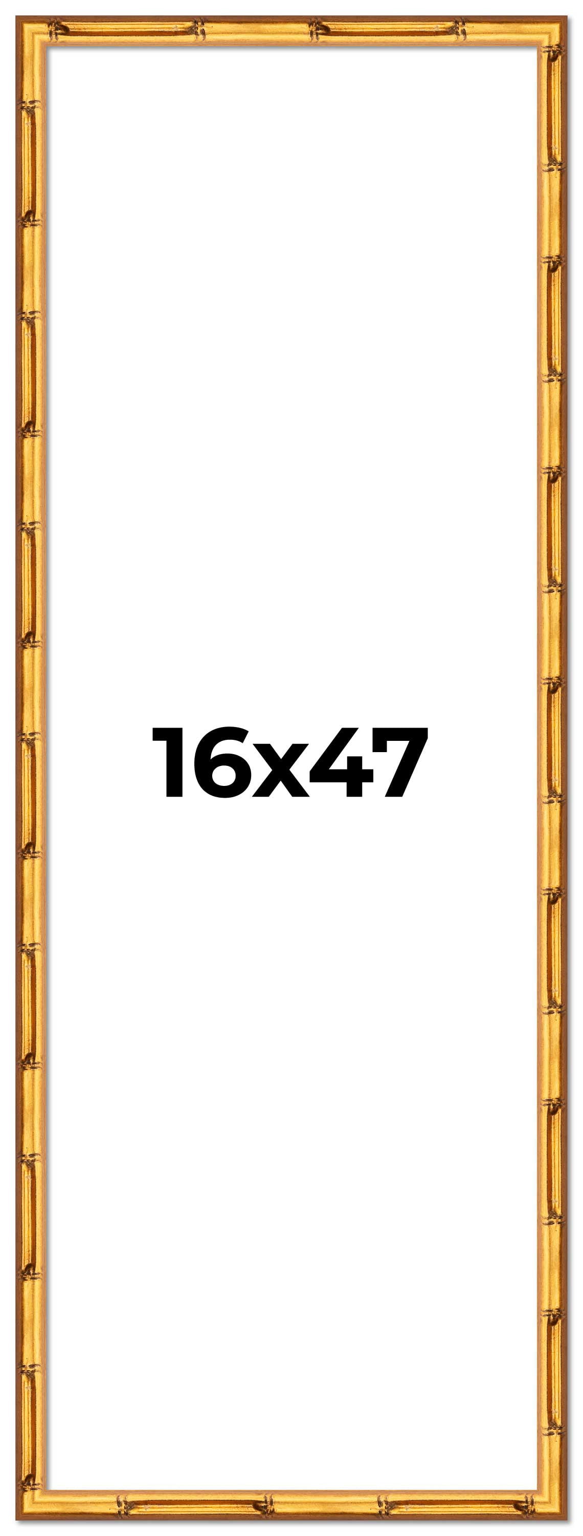 16x47 Frame Gold Bamboo Solid Wood Picture Frame | 1 Inch Moulding ...