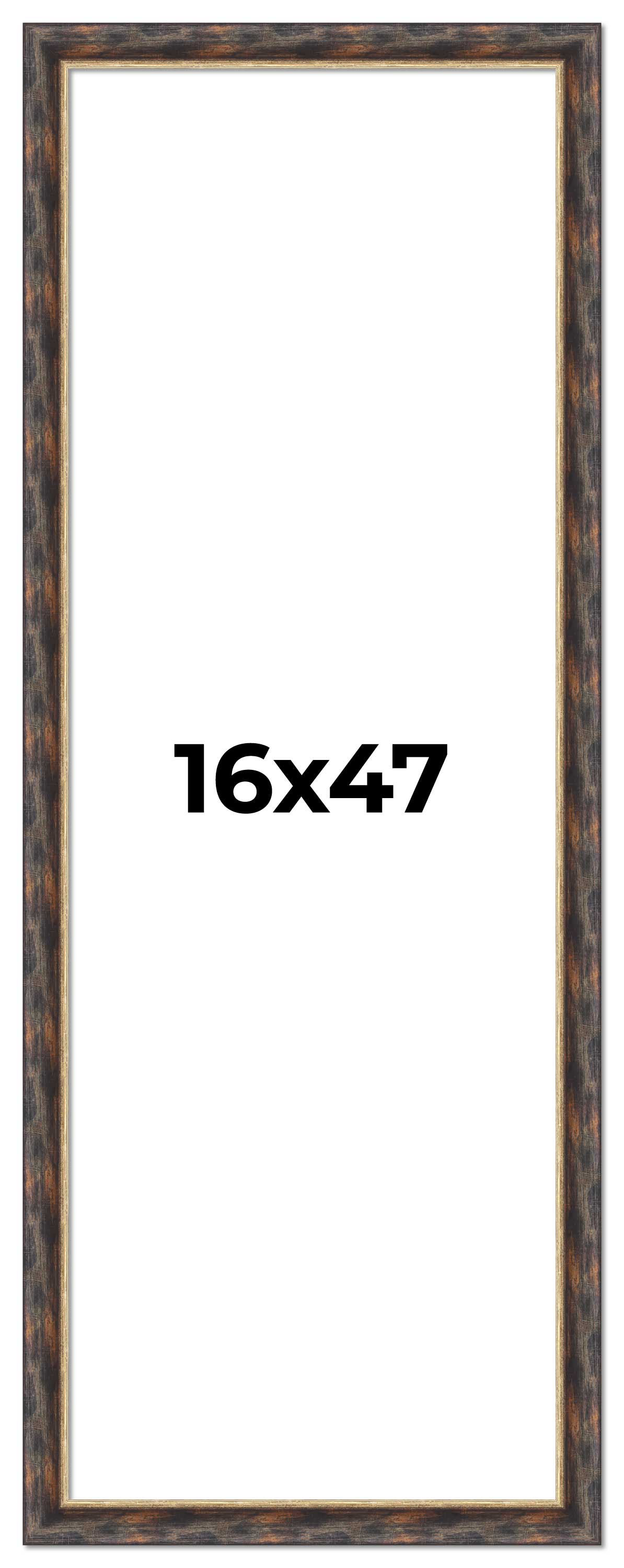 16x47 Frame Gold Real Wood Picture Frame Width 1.5 inches | Interior ...
