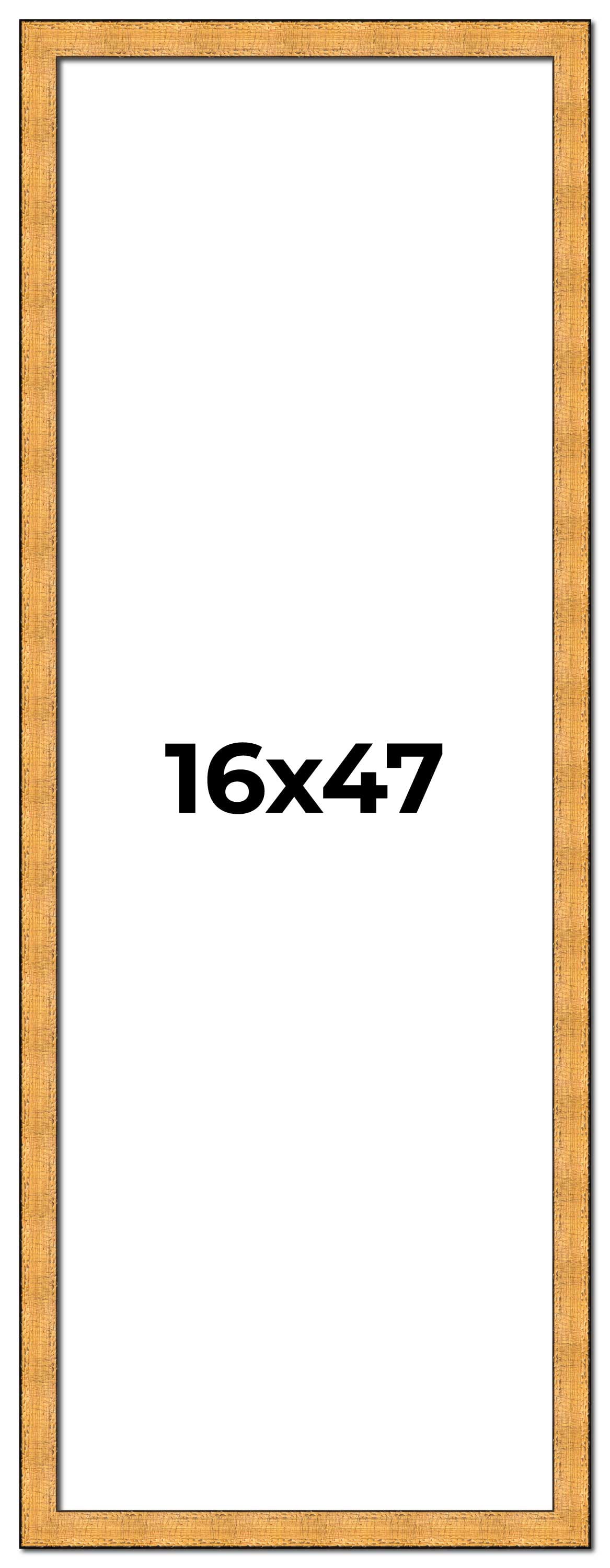 16x47 Frame Gold Rustic Solid Wood Picture Frame | 1.25 Inch Wide ...