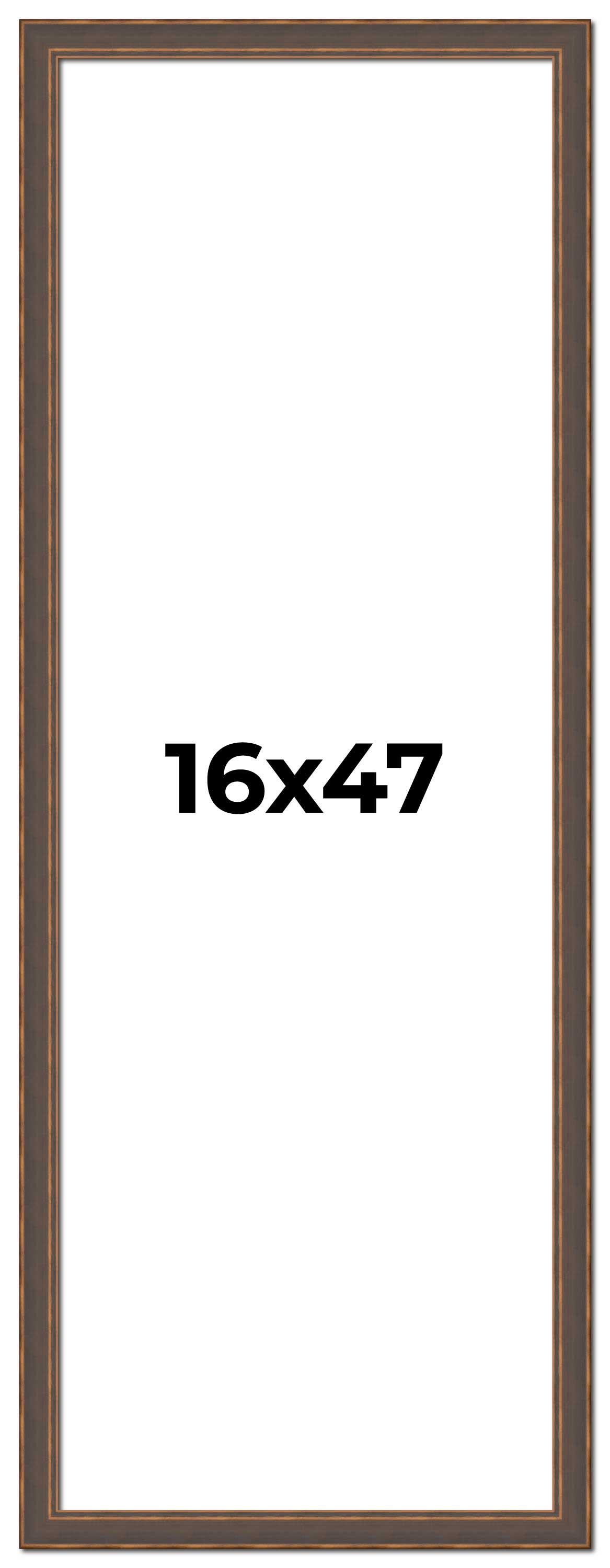16x47 Frame Golden Caramel Solid Wood Bronze Picture Frame | 1.25 Inch ...