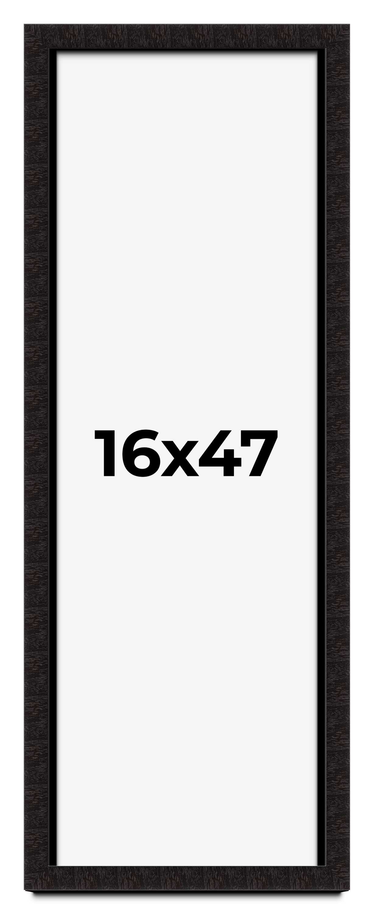 16x47 Shadow Box Black Solid Wood Display Picture Frame | 1 Inch Rabbet ...