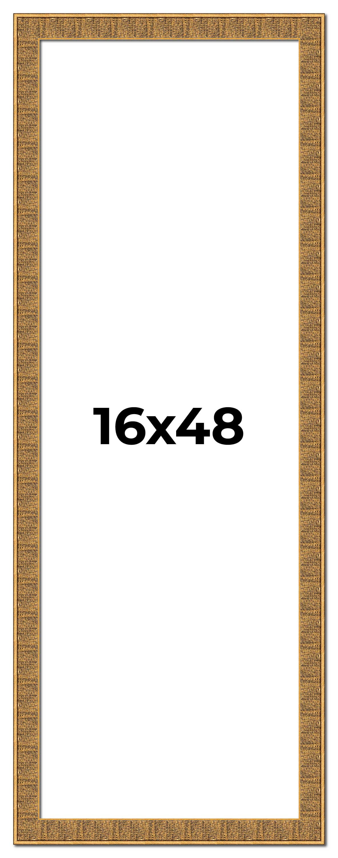 16x48 Frame Black and Gold Distressed Solid Wood Sonoma Picture Frame ...