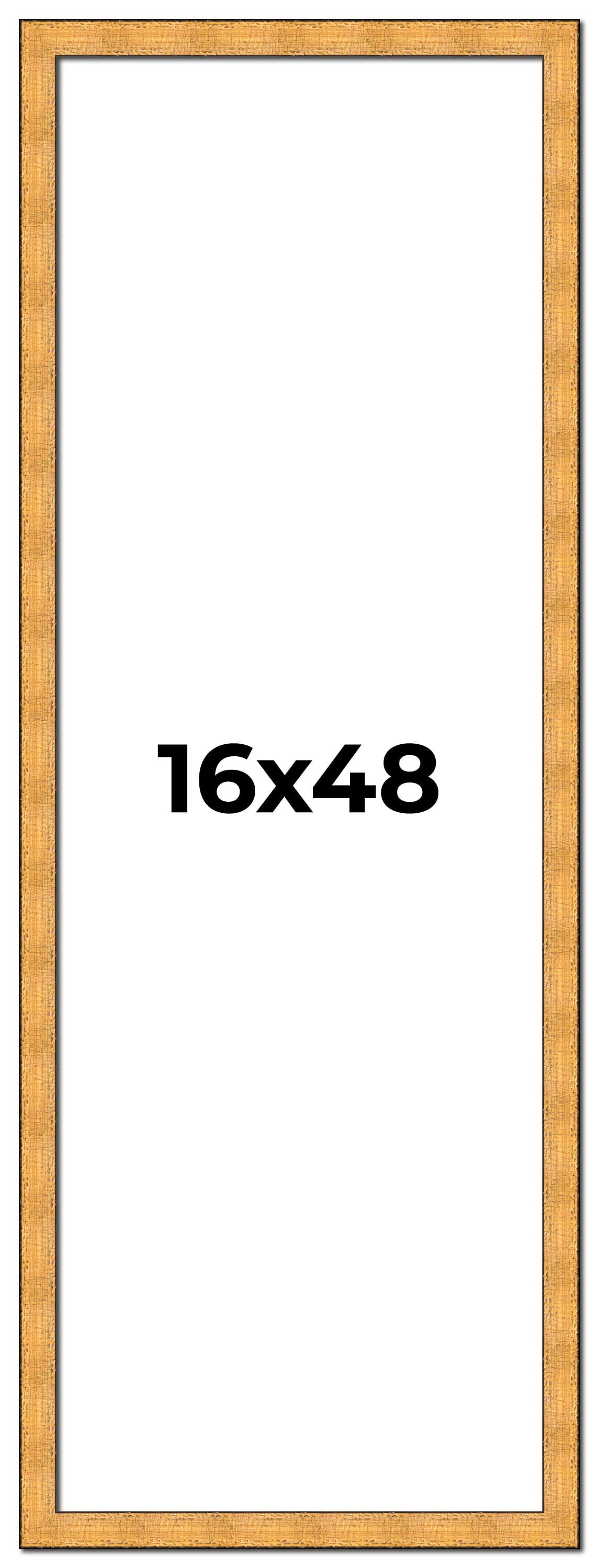 16x48 Frame Gold Rustic Solid Wood Picture Frame | 1.25 Inch Wide ...