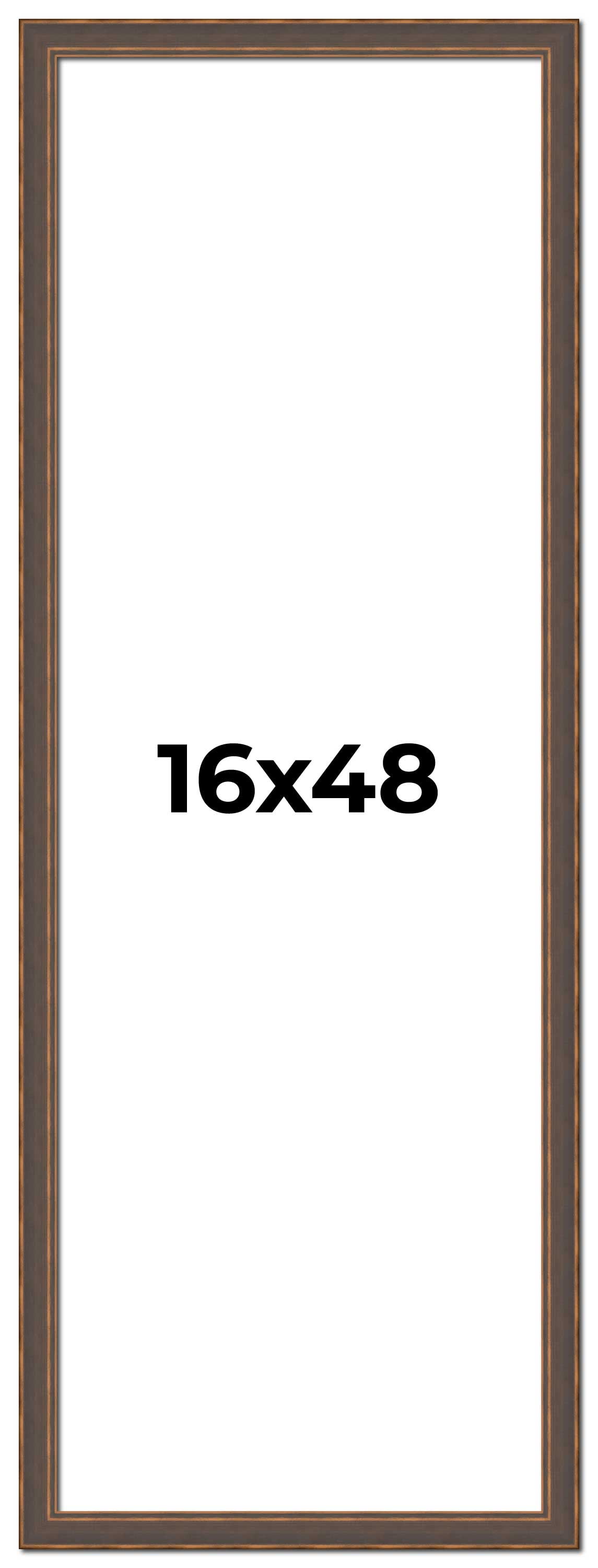 16x48 Frame Golden Caramel Solid Wood Bronze Picture Frame | 1.25 Inch ...