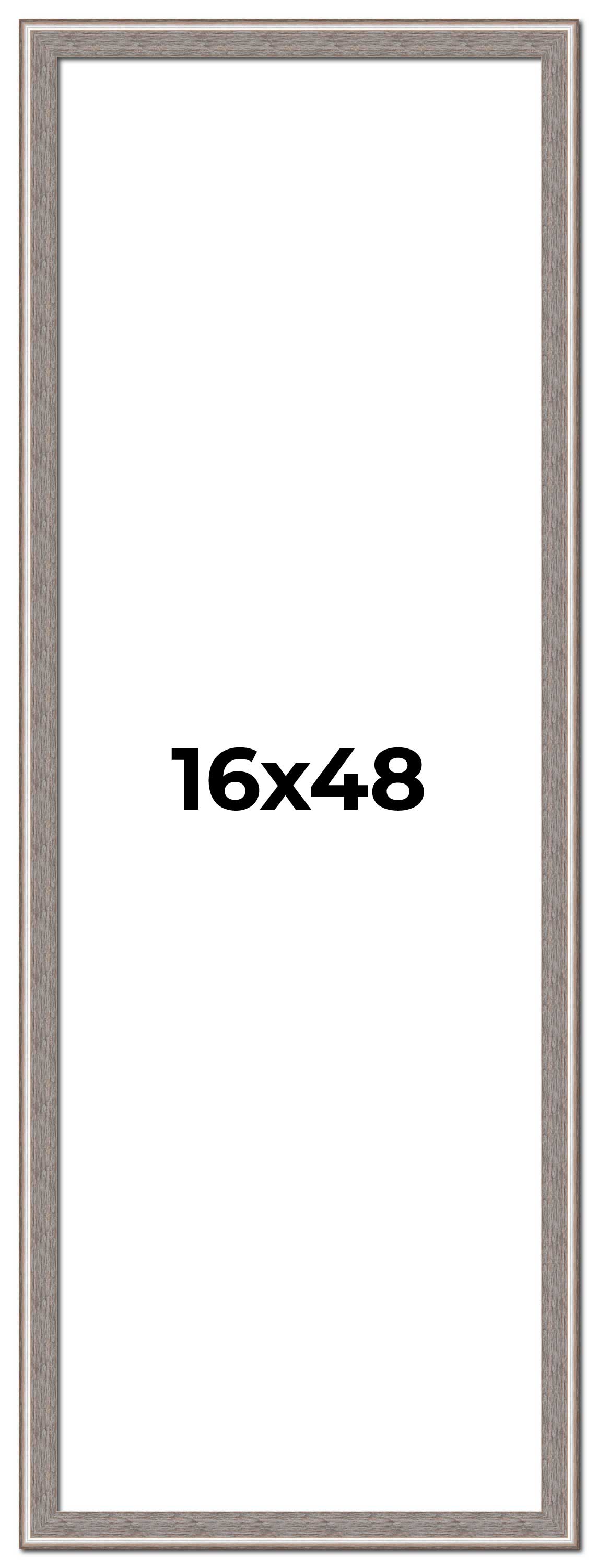 16x48 Frame Grey Real Wood Picture Frame Width 1.25 inches | Interior ...