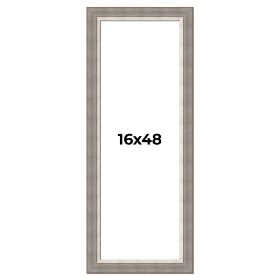 16x48 Frame Grey Real Wood Picture Frame Width 2.75 Inches | Interior Frame Depth 0.5 Inches |