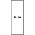 thumbnail image 1 of 16x48 Frame Silver Grey Distressed Solid Wood Picture Frame | 0.75 Inch Moulding Width | Interior, 1 of 8