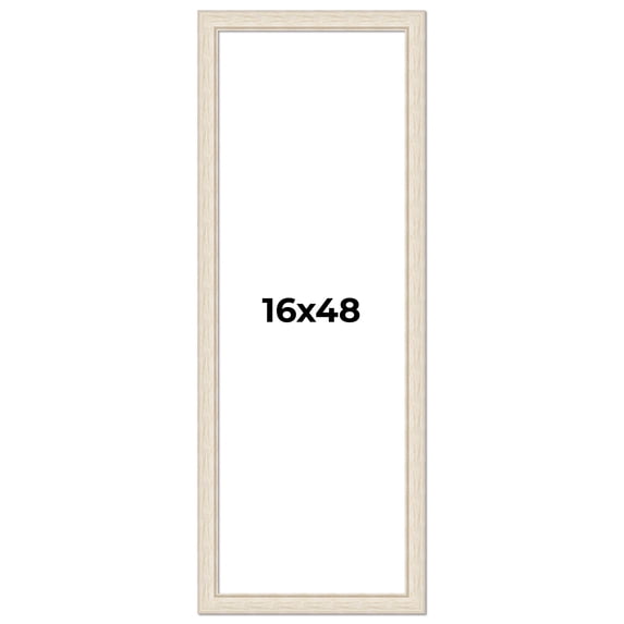16x48 Frame White Real Wood Picture Frame Width 1.75 inches | Interior Frame Depth 0.5 inches |