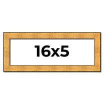 16x5 Frame Gold Rustic Solid Wood Picture Frame | 1.25 Inch Wide Moulding | Rustique Gold