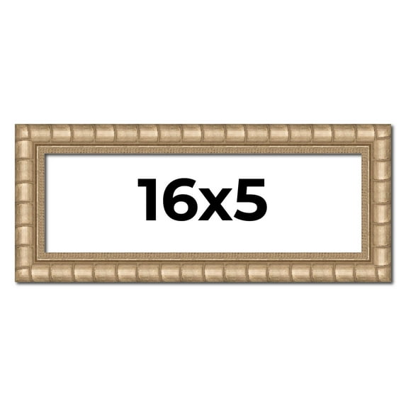 16x5 Frame Silver Real Wood Picture Frame Width 1.5 inches | Interior Frame Depth 0.5 inches |