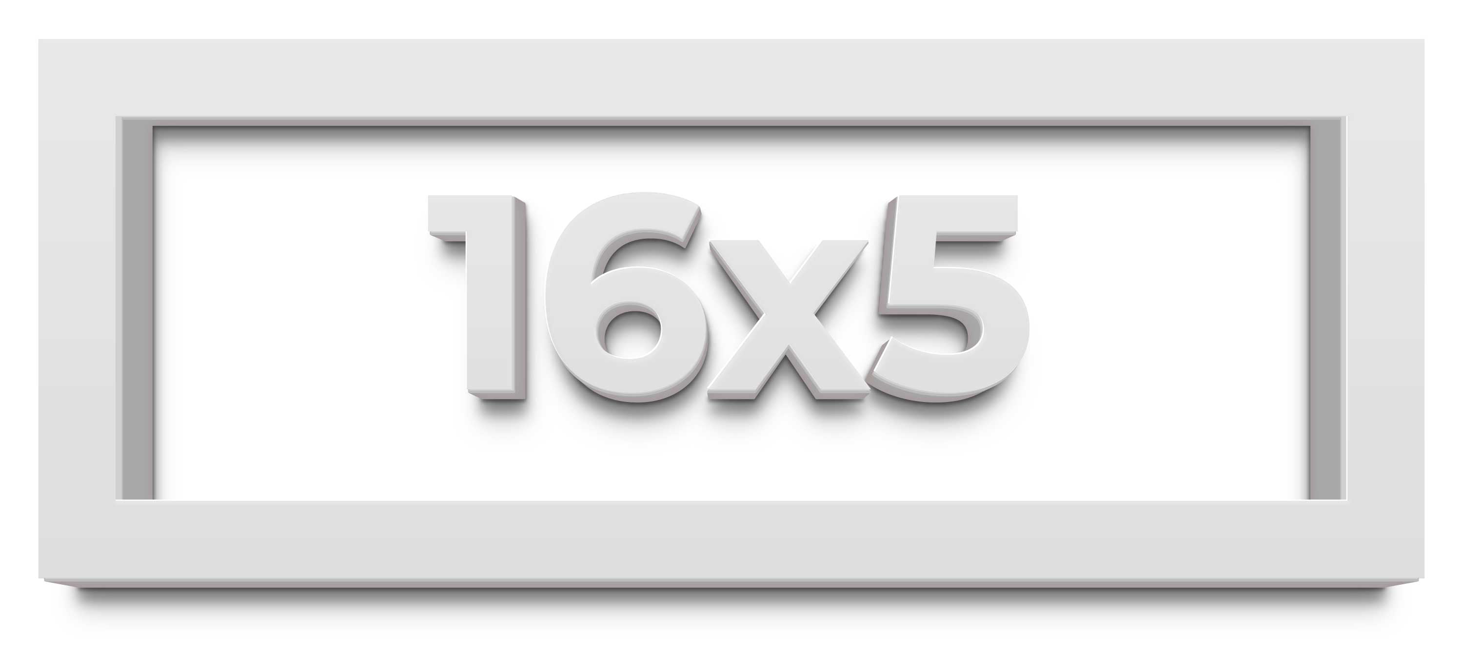 16x5 Shadow Box High Gloss White Display Frame | 1.625 Inches Deep | 1 ...