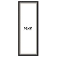 thumbnail image 1 of 16x51 Frame Black Real Wood Picture Frame Width 2.25 Inches | Interior Frame Depth 0.5 Inches |, 1 of 8