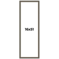 16x51 Frame Silver Real Wood Picture Frame Width 1.25 Inches | Interior Frame Depth 0.5 Inches |