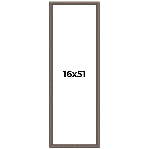 16x51 Frame Silver Real Wood Picture Frame Width 1.25 Inches | Interior Frame Depth 0.5 Inches |