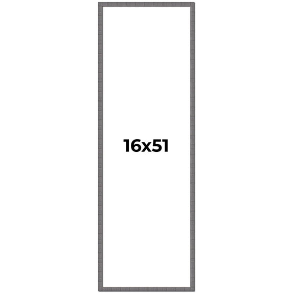 16x51 Frame Slate Blue Distressed Rustic Solid Wood Picture Frame | 0.75 Inch Moulding Width |