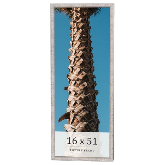 16x51 Frame White Real Wood Picture Frame Width 0.75 inches | Interior Frame Depth 0.5 inches |