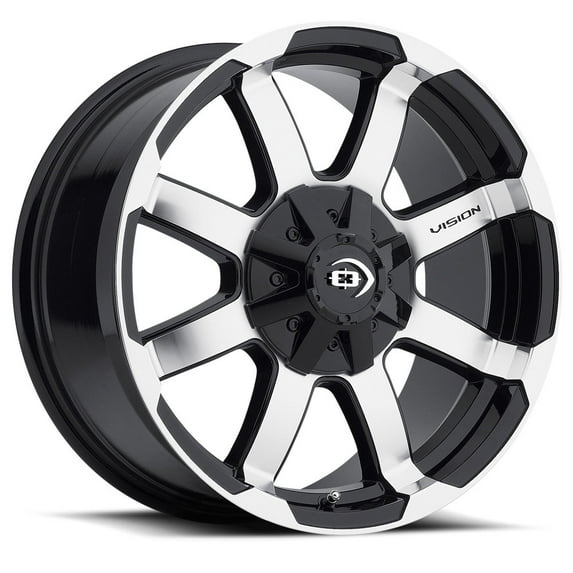 16x6.5 Vision Off-Road 413 Valor Black Machined Wheel 5x130 (45mm)