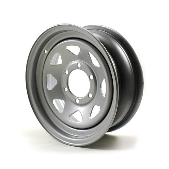16x6 6-Lug on 5.5" Silver Spoke Trailer Wheel
