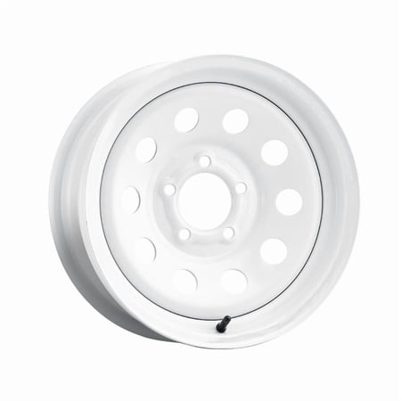 1 X Allied 55W White Mod 16X6 8X6.50 125 Hub 0 Offset White Wheel Rim