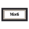 thumbnail image 1 of 16x6 Frame Black Real Wood Picture Frame Width 2.25 Inches | Interior Frame Depth 0.5 Inches |, 1 of 8