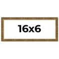 thumbnail image 1 of 16x6 Frame Gold Kingsley Distressed Solid Wood Picture Frame Width 0.75 Inches | Interior Frame, 1 of 8