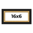 thumbnail image 1 of 16x6 Frame Gold Real Wood Picture Frame Width 2.25 Inches | Interior Frame Depth 0.5 Inches |, 1 of 8