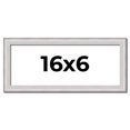 thumbnail image 1 of 16x6 Frame Silver Inner Slope Bevel Picture Frame | 1 Inch Moulding Width | 0.75 Inch Rabbet Depth, 1 of 8