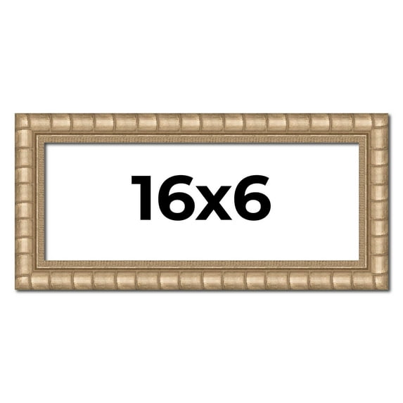 16x6 Frame Silver Real Wood Picture Frame Width 1.5 inches | Interior Frame Depth 0.5 inches |