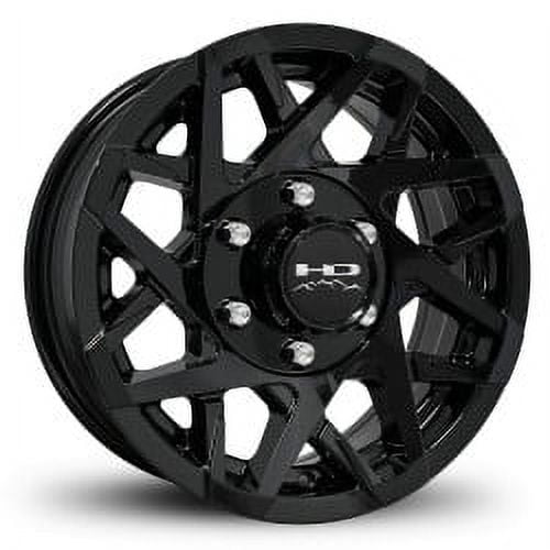 1 HD Trailer Wheels 16x6 6X5.50 0 Canyon Trailer All Gloss Black Wheel Rim