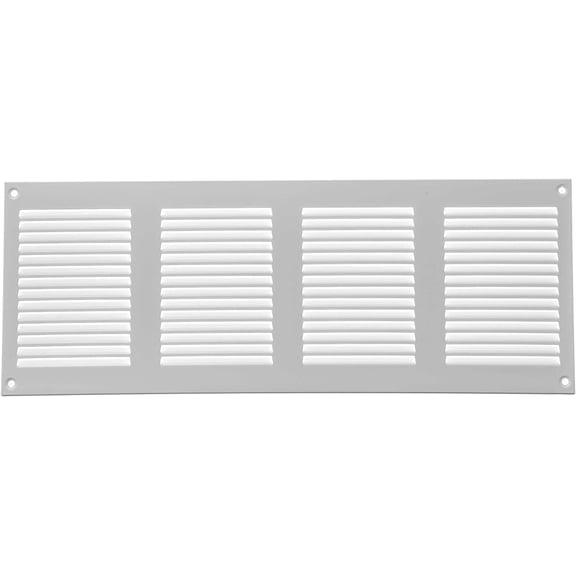 16x6 Inch Air Vent Cover with Mesh Screen, White Metal Wall Vent Cover