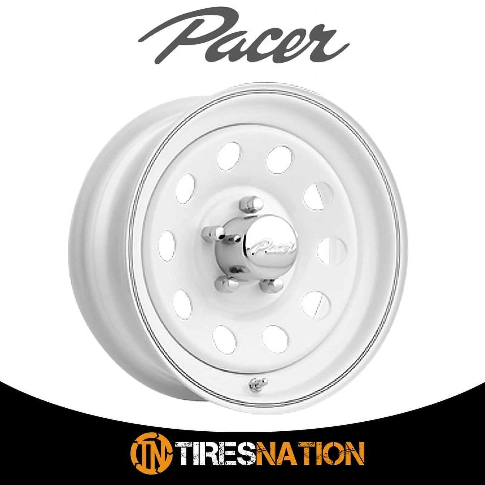 16x6 Pacer 55W White Trailer White Wheel 8x6.5 (0mm) - Walmart.com