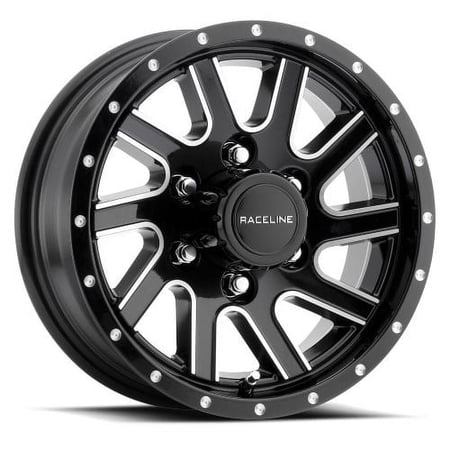 16x6 Raceline 820M Twisted Trailer Black Machined Wheel 8x6.5 (0mm)