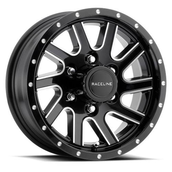 16x6 Raceline 820M Twisted Trailer Black Machined Wheel 8x6.5 (0mm)