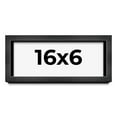 thumbnail image 1 of 16x6 Shadow Box Frame Grey Charcoal Black | 0.875 Inches Deep | Wood Shadowbox Display Frame | UV, 1 of 8