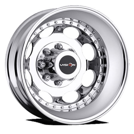 16x6 Vision 181Z Hauler Dually Rear Machined Wheel 8x6.5 (-137mm)