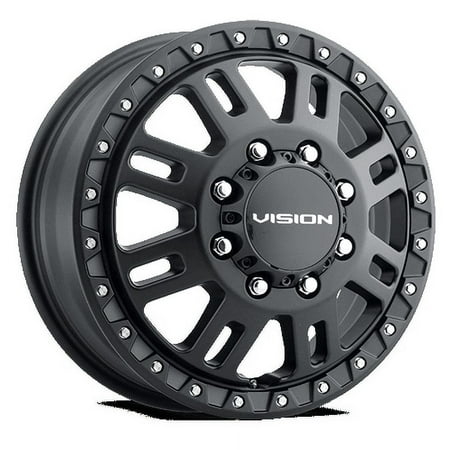 16x6 Vision 408 Manx 2 Dually Black Front DUALLY Wheel 8x170 (115mm)