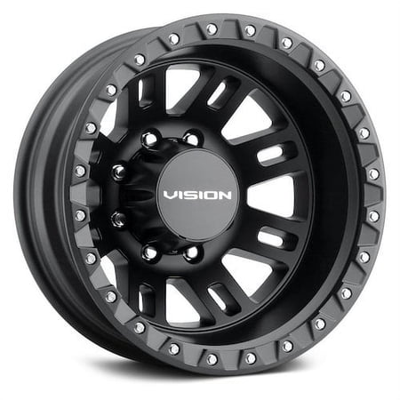 16x6 Vision 408 Manx 2 Dually Black Rear DUALLY Wheel 8x170 (-137mm)