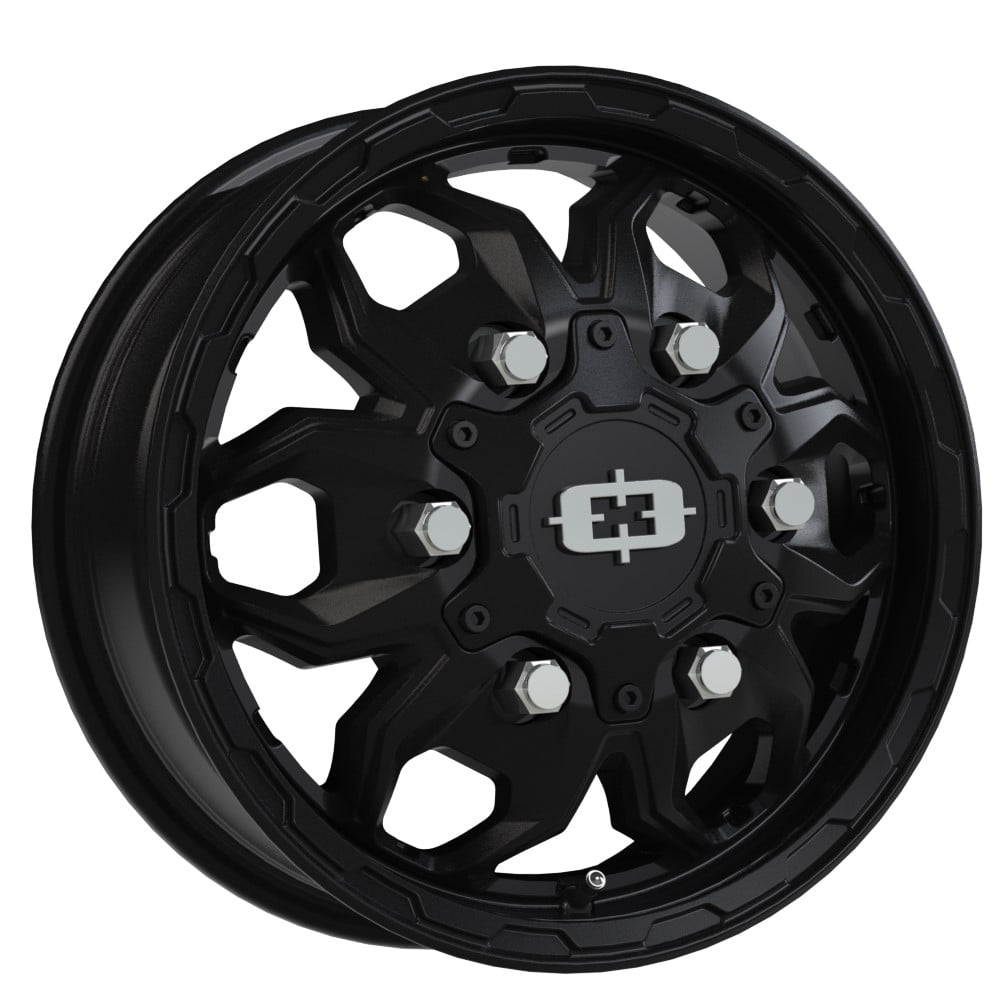 16x6 Vision 410 Korupt  DUALLY FRONT Satin Black Wheel 6x180 (84mm)