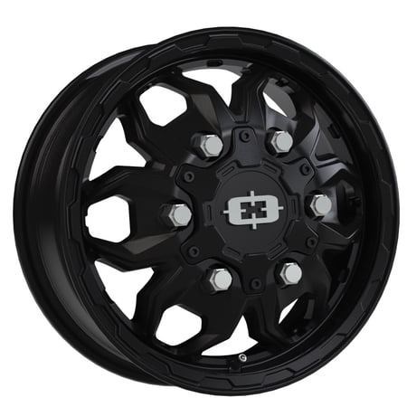 16x6 Vision 410 Korupt DUALLY FRONT Satin Black Wheel 6x180 (84mm)