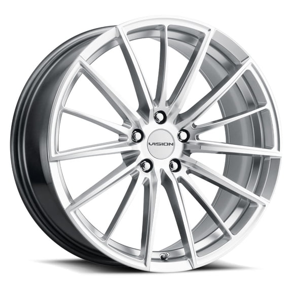 16x7.5 Vision 473 Axis Hyper Silver Machined Face Wheel 5x112 (38mm)