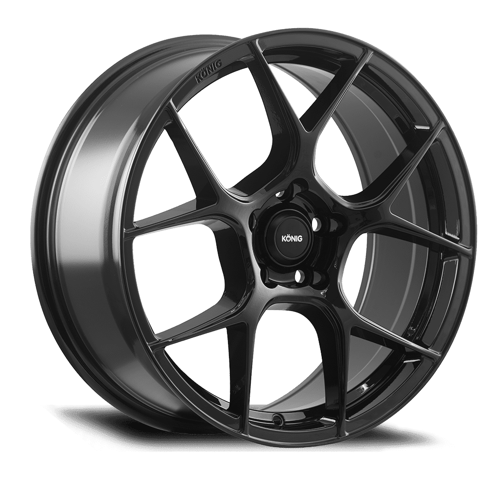 1 Konig 16x7.5 5X112 40 107GB Diverge Gloss Black Wheel Rim - Walmart.com