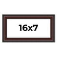 thumbnail image 1 of 16x7 Frame Brown Round Mahogany Solid Wood Picture Frame | 1.625 Inch Moulding Width | with UV, 1 of 8