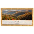 thumbnail image 1 of 16x7 Frame Gold Bamboo Solid Wood Picture Frame | 1 Inch Moulding Width | Interior Frame Depth 0.75, 1 of 8