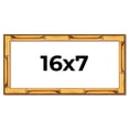 thumbnail image 1 of 16x7 Frame Gold Bamboo Solid Wood Picture Frame | 1 Inch Moulding Width | Interior Frame Depth 0.75, 1 of 8