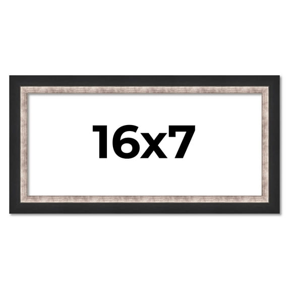 16x7 Frame Silver Real Wood Picture Frame Width 1.25 Inches | Interior Frame Depth 0.75 Inches |