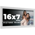 thumbnail image 1 of 16x7 Frame White Solid Wood Picture Frame Includes UV Acrylic Shatter Guard Front, Acid Free Foam, 1 of 7