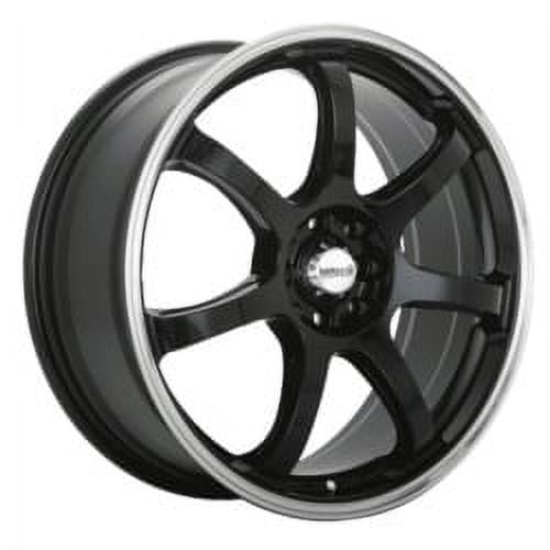 1 Maxxim 16x7 4X100 / 4X4.50 +40 11B Knight Gloss Black w/Machined Lip Wheel Rim