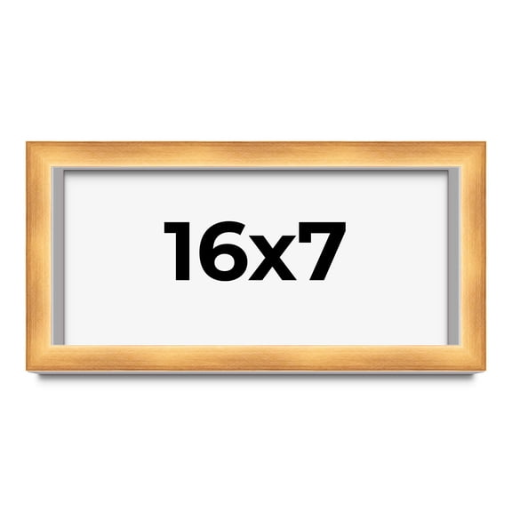 16x7 Shadow Box Bronze Cross-Brushed Display Frame | 1.625 Inches Deep Solid Wood | UV Resistant