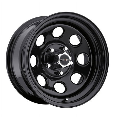 16x7 Vision HD 85H Soft 8 Gloss Black Wheel 5x5 (0mm) CAPS SEPARATE